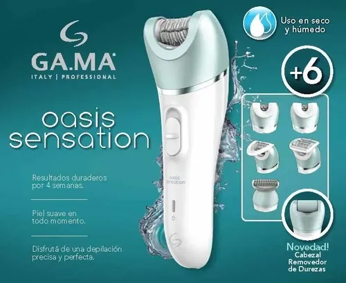 Depiladora Electrica Gama Oasis Sensation Con 6 Funciones