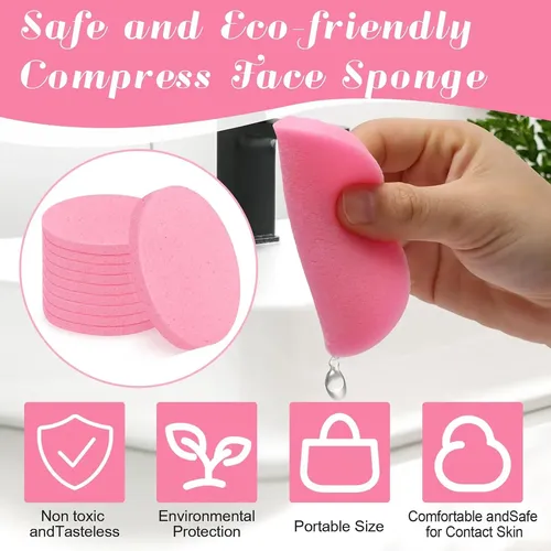 120 Pcs Facial Sponge Compressed, Luxiv Face Cleansing Sp…