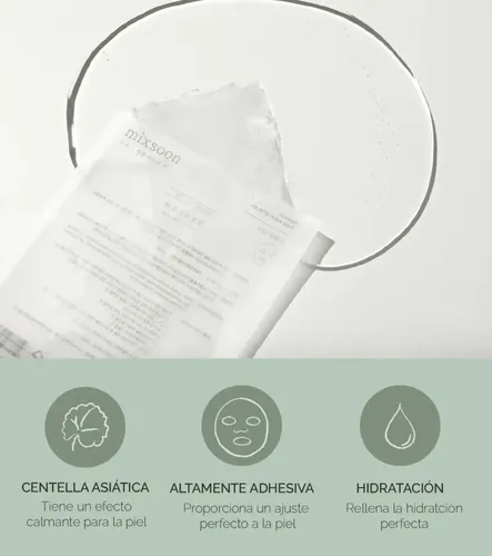 Mascarilla Facial De Hoja Centella Asiatica Mask 1un Mixsoon Todo Tipo De Piel