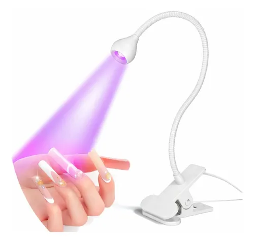 Lampara De Uñas Flexible Luz Uv Led Pedicuria Hogar 8267