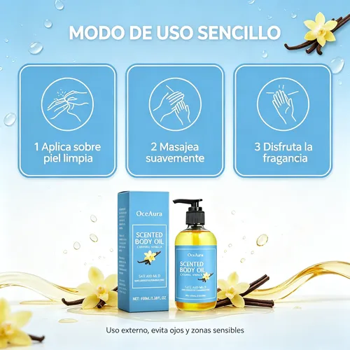 Aceite Corporal Oceaura 100ml Caramel Vanilla