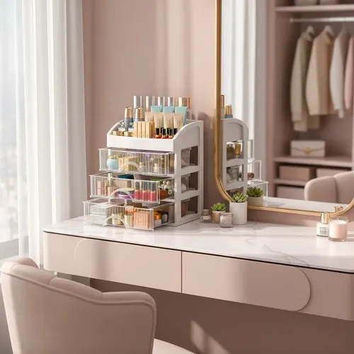 Organizador De Maquillaje 3 Cajones Multiuso Hogar Cosmetico
