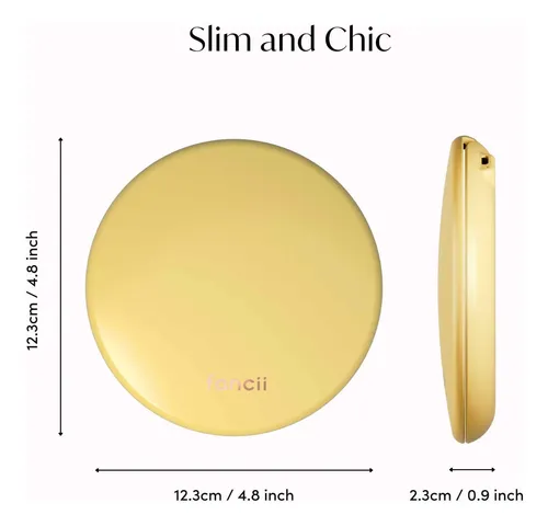Espejo De Maquillaje Fancii Con Luz Led 10x Recargable Oro