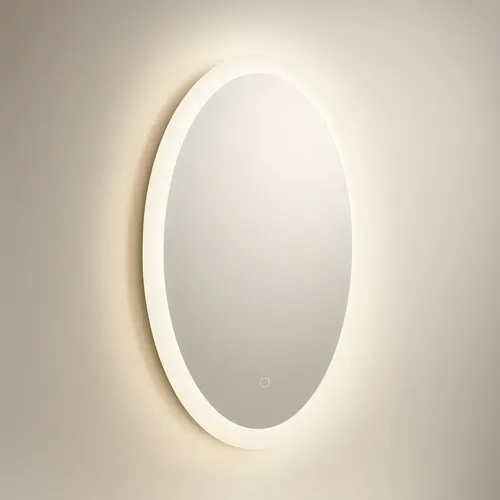 Espejo Led Ovalado Tactil Touch 14w Calido 40x60cm Dabor