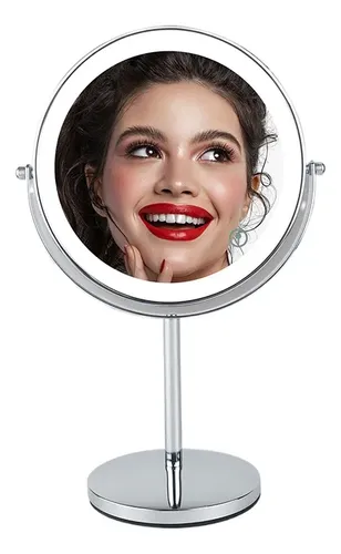 Para Espejo De Maquillaje Led Con Aumento De 8 Pulgadas Y
