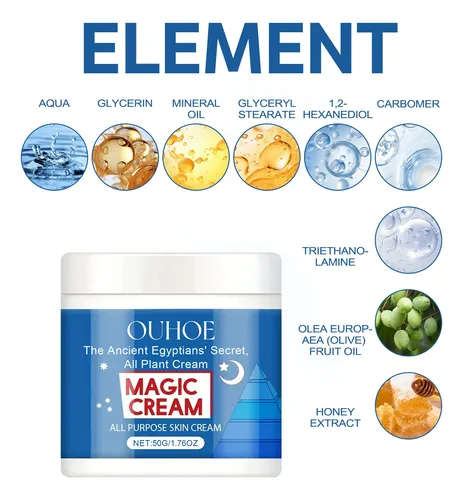 Crema Facial De Hidratación Profunda Ouhoe Para Iluminar Y R