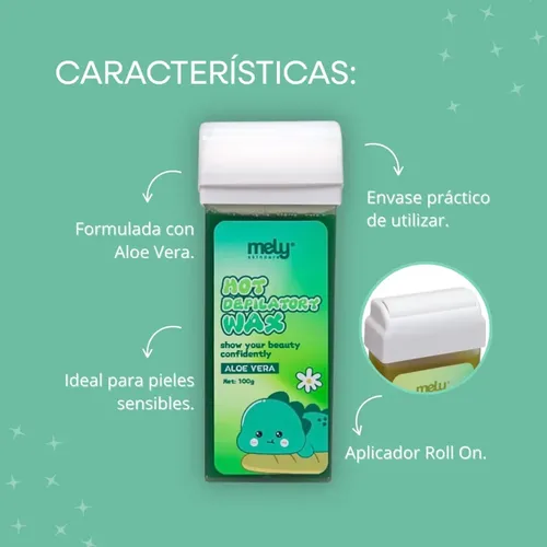 Cera Con Aloe Vera Roll On Piel Sensible Mely 100g My892006