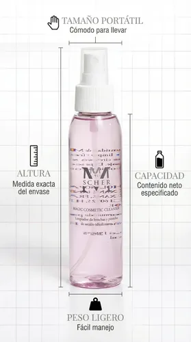 Limpiador Instantáneo Brochas Y Pinceles Spray Secado Rápido Rosa