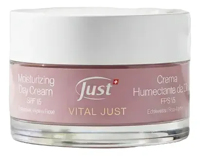 Crema Humectante De Dia Fps 15 Vital Just Edelweiss/rosa