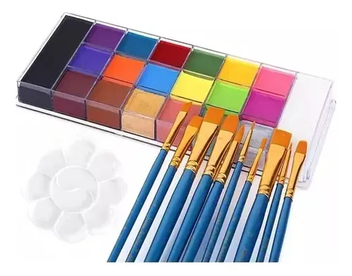 ! Kit De Maquillaje Body Paint Acuarelaspintura Pintacaritas