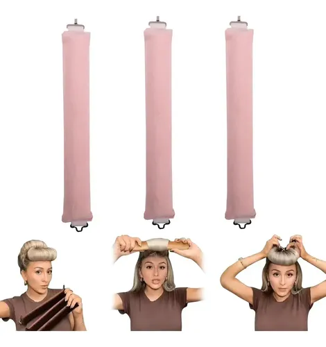 3 Rizadores De Pelo Sin Calor De 3 Cm Para Rizos Nocturnos,