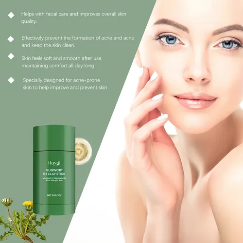 Hoygi Mugwort Clay Mask Stick Para Limpeza Profunda P