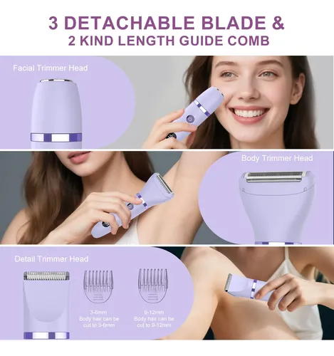 Depiladora Eléctrica Recargable 3 En 1 Para Mujer .ccc4