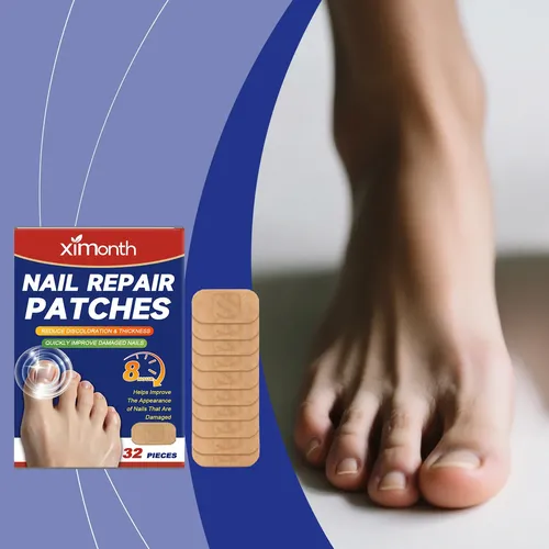 * Parches Reparadores De Uñas Ximonth 32 Piezas Rayas =