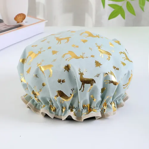 4gorros De Ducha Para Mujeres Y Niñas,doble Capa Impermeable