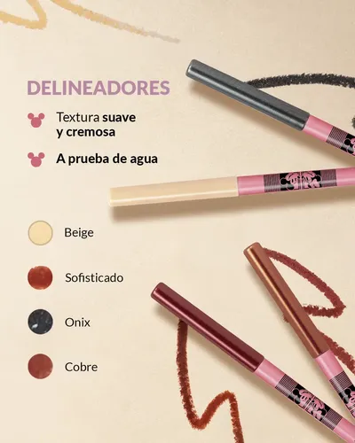 Avon Delineador Glimmerstick Color Trend Minnie & Mickey Color Onix