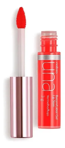Lápiz Labial En Gel Natura Una Red Lip Stain, 3 G Rojo