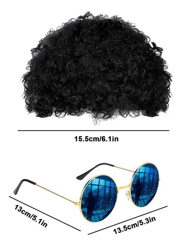 /peluca Disco Y Gafas De Sol Conjunto De Accesorios Para Gold