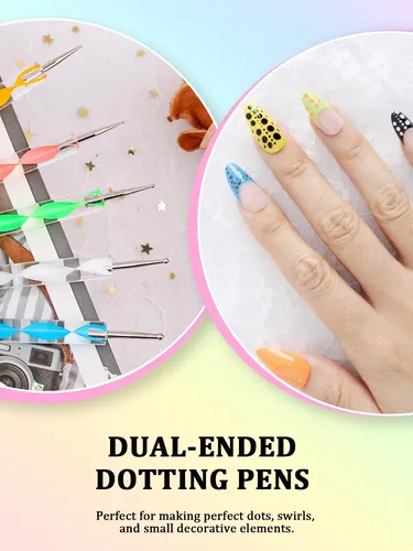Set De Herramientas Para Uñas Negro Con Pinceles Y Soporte