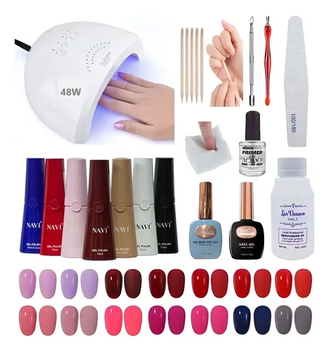 Kit Inicial X18u Cabina Led Uv 48w Gel Uñas Semipermanentes