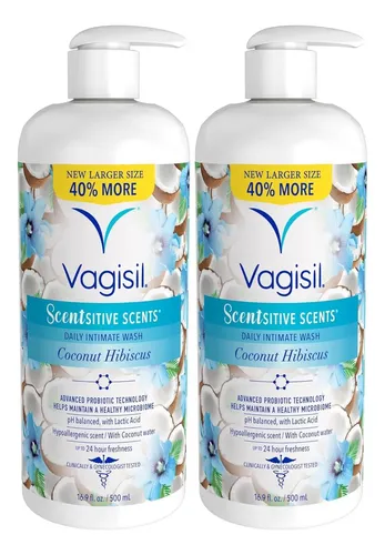 Gel Íntimo Vagisil Coco Hibisco 500ml Pack 2