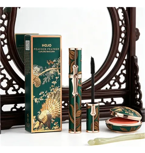 Rímel De Pluma De Pavo Real, Efecto Rizador Y Voluminoso,