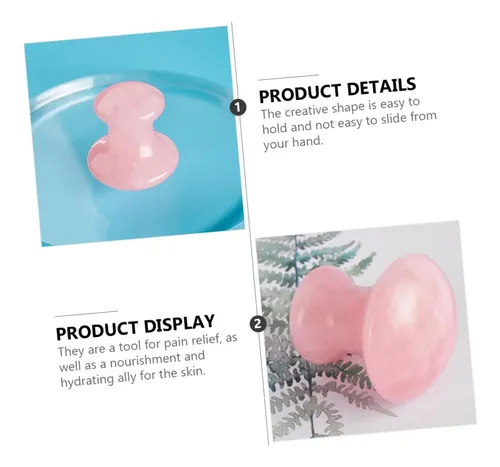 Set 2 Piedras Gua Sha Cuarzo Rosa Facial Relajante