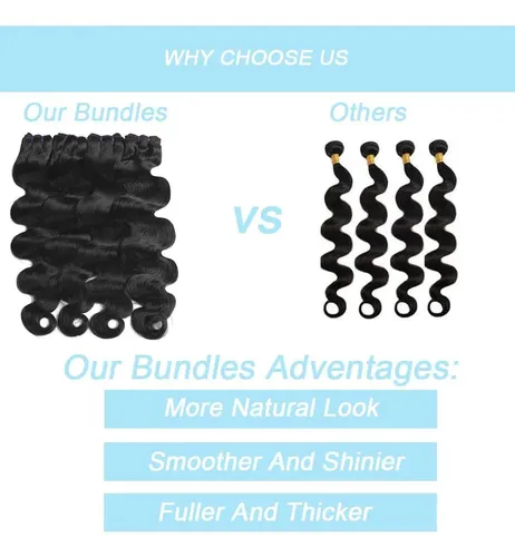 Extensiones De Cabello Brasileño Natural 18/20/22