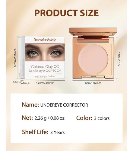 Corrector Iluminador 3 Tonos Nude Beige Con Espejo