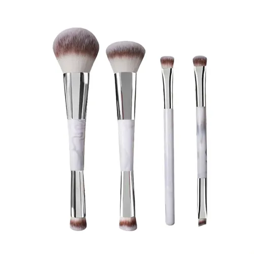 Set Portátil De Brochas De Maquillaje De Fibra Sintética De
