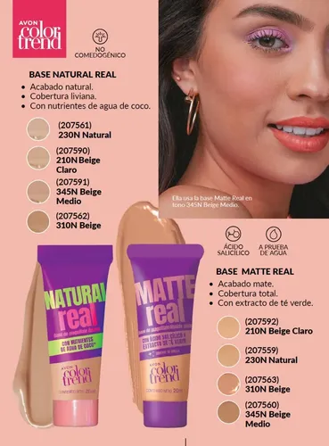 Avon Base Líquida Color Trend Matte Real 20ml