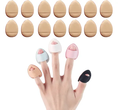 Set 20 Piezas Esponja Puff Maquillaje Para Dedos