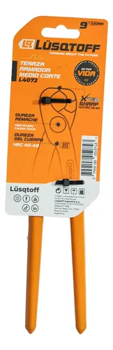 Tenaza Armador Medio Corte 9 Pulgadas 230mm Cromo Lusqtoff
