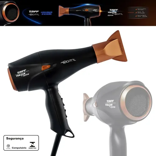 Secador de Pelo Profesional Taiff Vulcan Digital 2500W con Iones