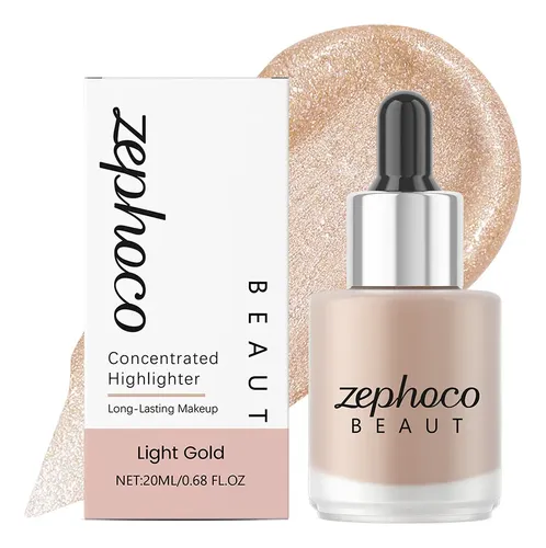 Iluminador Líquido Zephoco Light Gold, Fácil De Mezclar, Nat