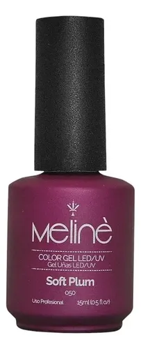 Esmalte Meline Nuevos Colores Gel Uv/led Semip. X 15 Ml Color 050 Soft Plum