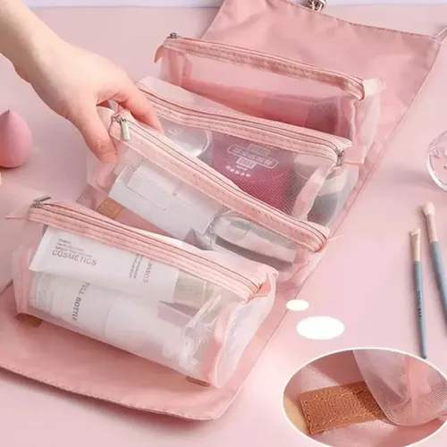 Neceser Organizador Viaje Porta Cosméticos Maquillaje 4 En 1