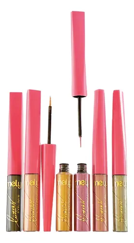 Delineador Mely Metalizado Glitter 6 Colores Para Ojos