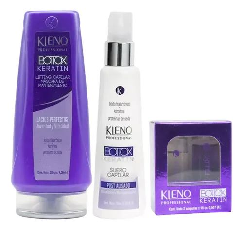 Kleno Bottox Mascara 200g + Suero Post Alisado + Ampollas