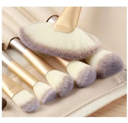 Elegante Set 24 Brochas Profesionales Naturales Y Sintéticos