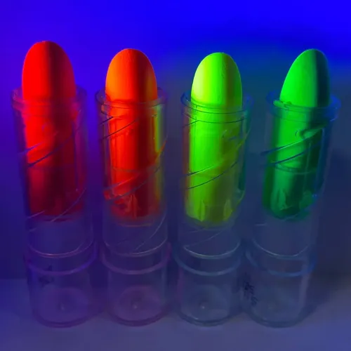 Labial Fluo Simple X 4 Maquillaje Brilla Uv Cotillon Pinta