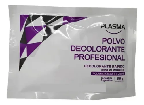 Polvo Decolorante Plasma 2u 50g+oxidante 20vol +bowl Pincel