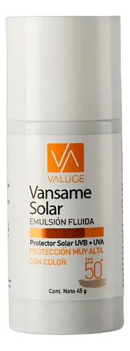 Vansame Protector Solar Facial Fps 50 Emulsion Color 45 Gr