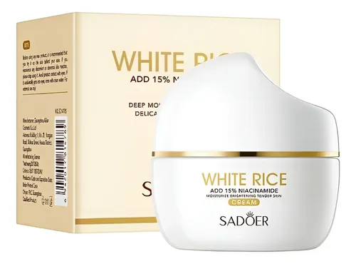 Crema Facial Aclarante con Arroz Niacinamida 15% Día/Noche 50g Sadoer