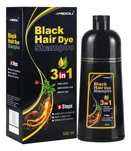 Champú 500 Por Botella, Negro A Base De Plantas