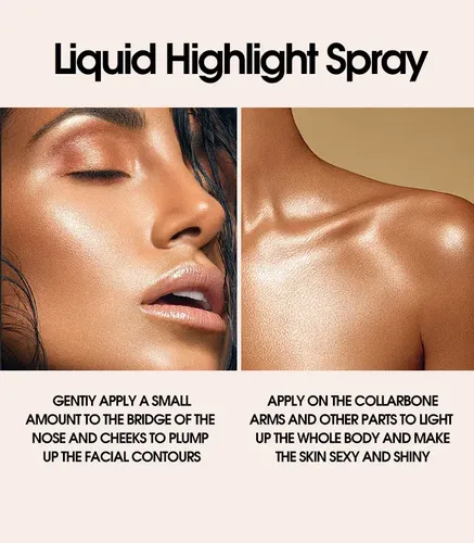Aceite Corporal Iluminador Glitter Spray 3 Colores 40ml