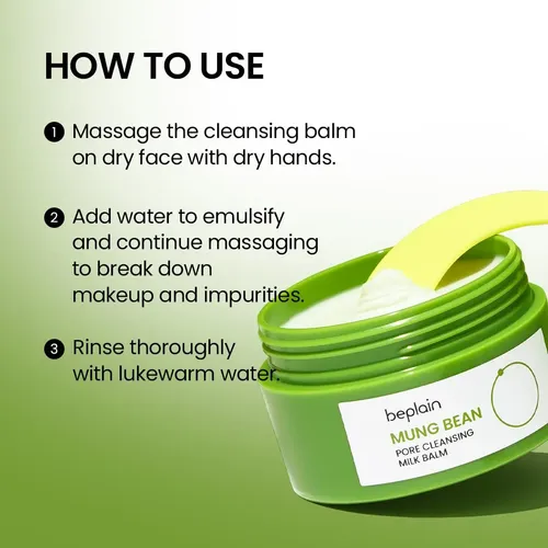 Bálsamo De Leche Limpiadora Beplain Mung Bean Pore 100 Ml Fr