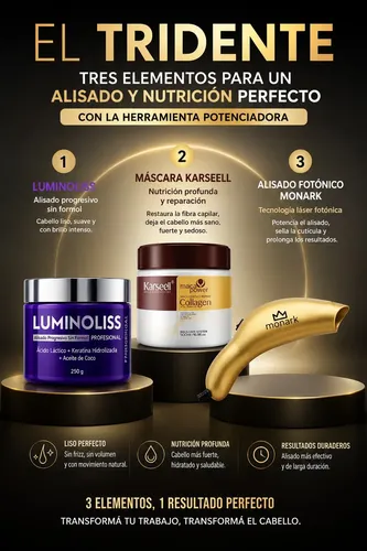 Monark Potenciador Tratamiento Capilar + Alisado + Nutricion