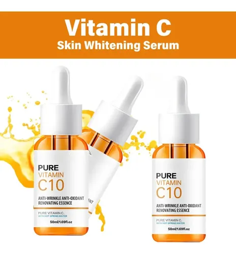 Esencia Facial De Vitamina C, Ácido Hialurónico, Suero Ilumi