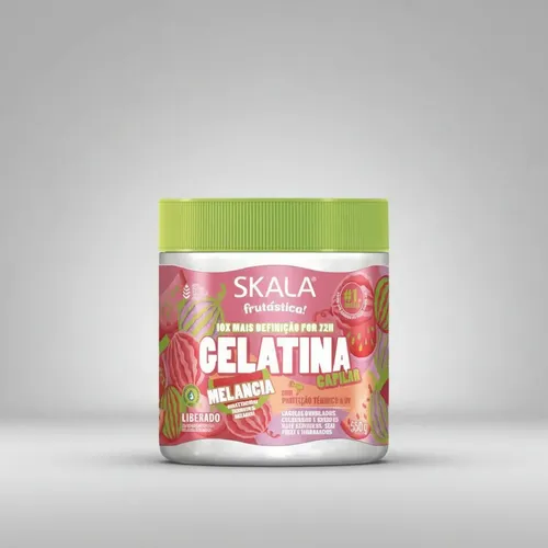Gelatina Skala Melancia Frutastica Gel Anti Frizz Apta Curly
